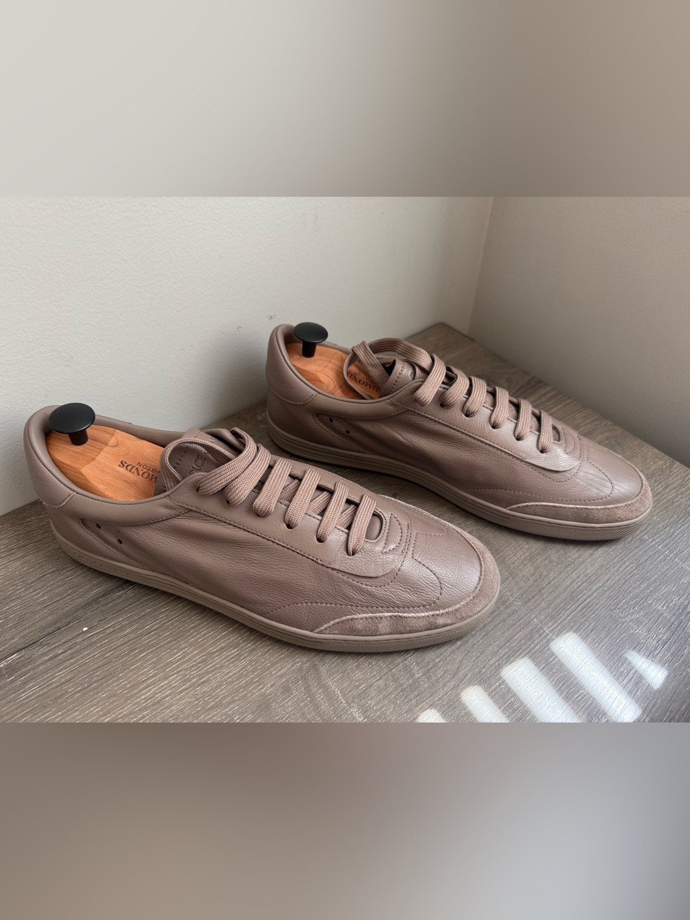 Dolce & Gabbana Men's Taupe Leather Sneakers - Picture 2 of 8